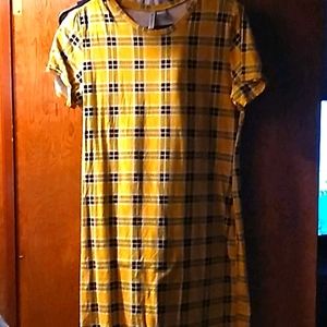 Plaid, Yellow, H&M Dress